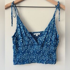 NWOT Patrons of Peace Smocked Crop Top